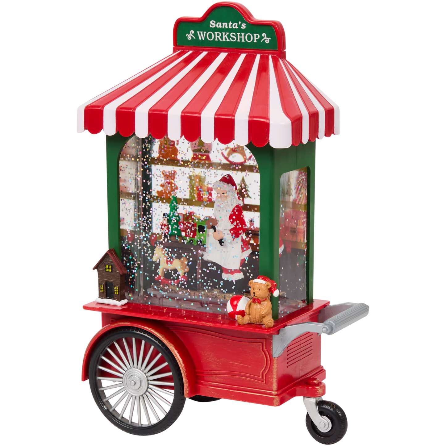 Il Carretto di Babbo Natale - Decorazione con Luce e Glitter