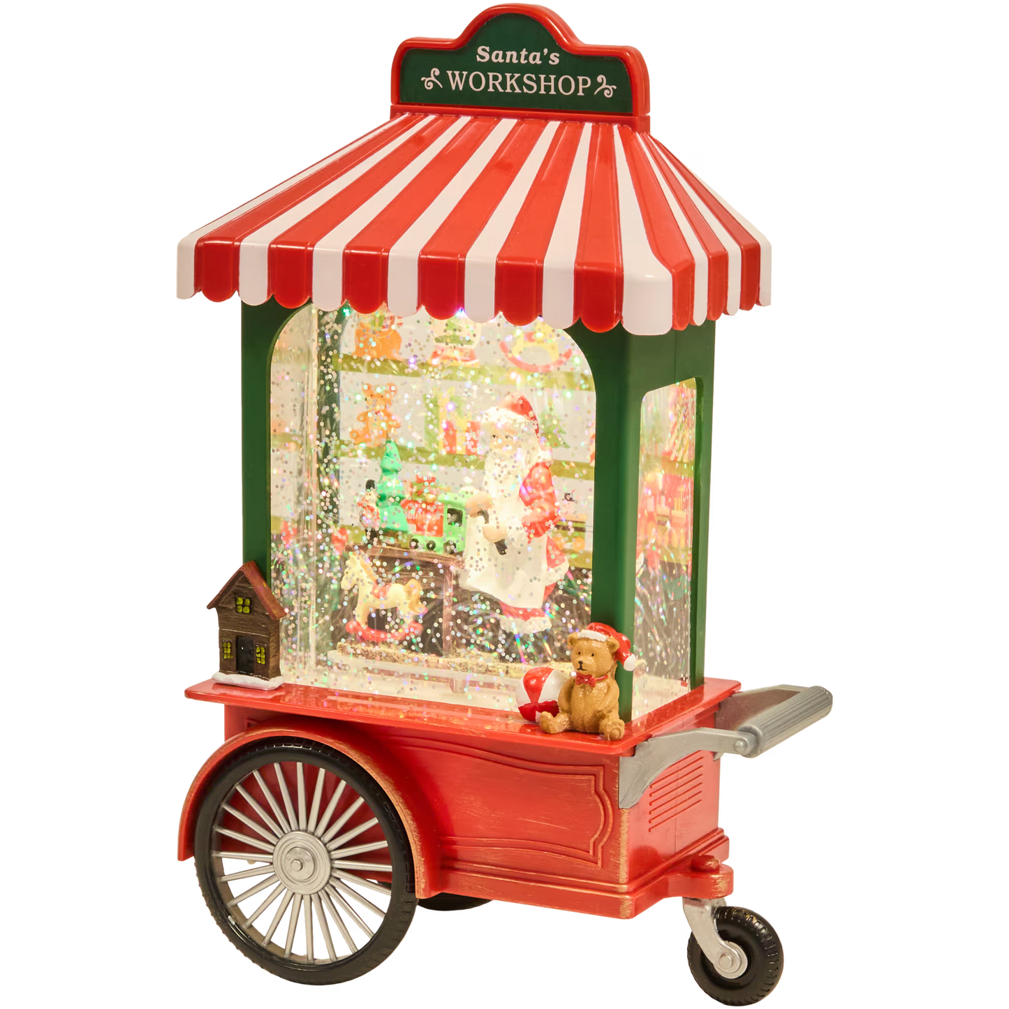 Il Carretto di Babbo Natale - Decorazione con Luce e Glitter