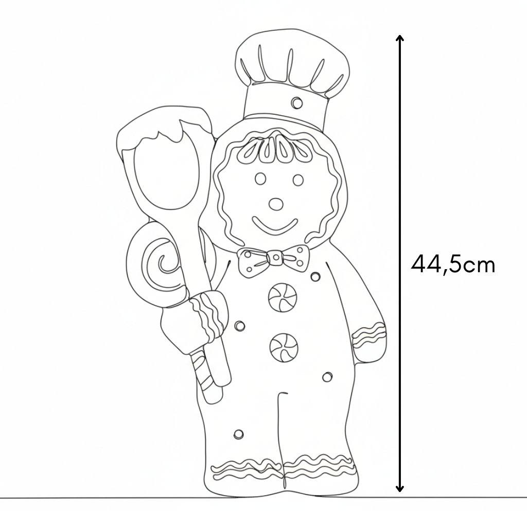 Omino di Pan di Zenzero - Figura Natalizia con luci LED