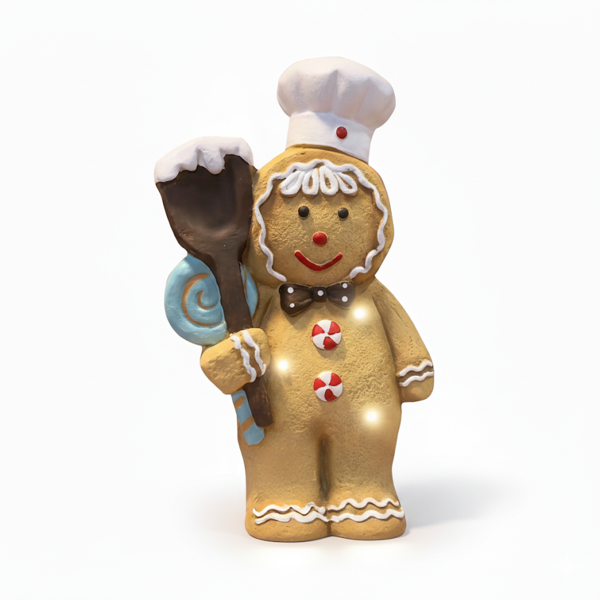 Omino di Pan di Zenzero - Figura Natalizia con luci LED