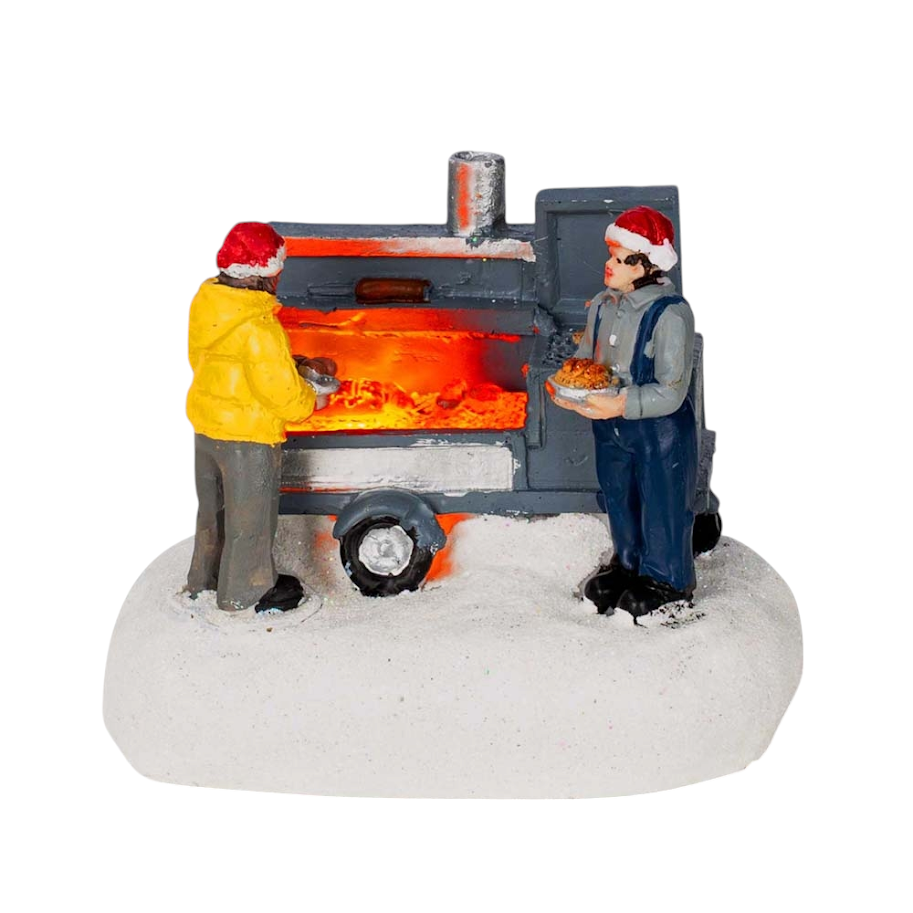 Il Barbecue - Accessorio per Villaggio di Natale con Luci