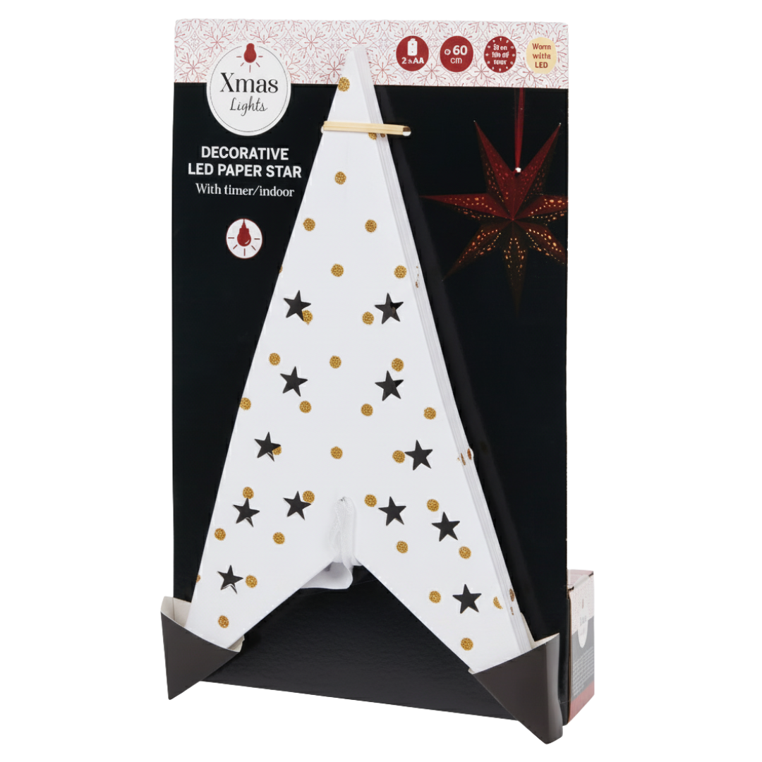 Lampada Stella di carta LED - Bianca