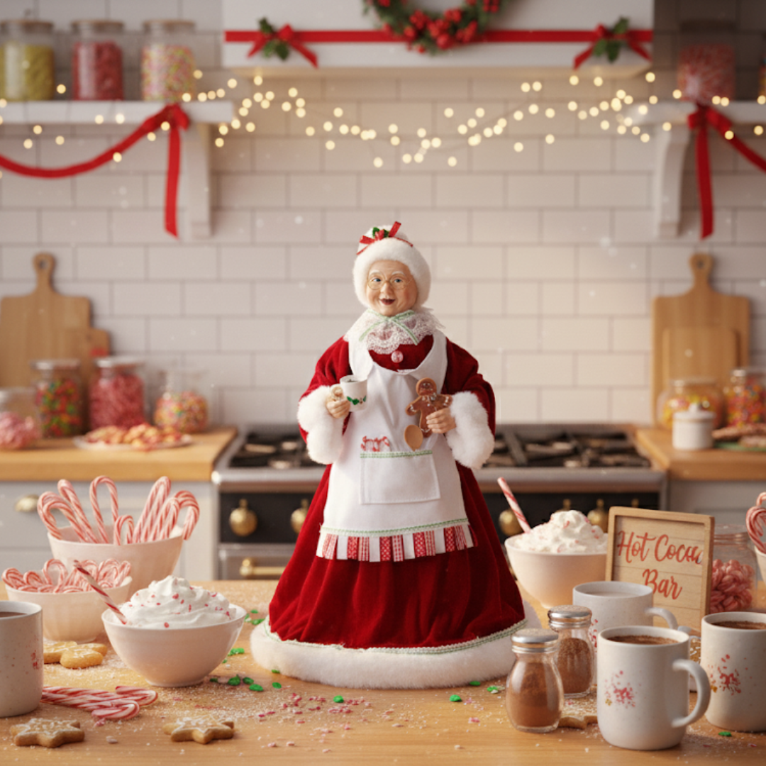 Mamma Natale con Grembiule - Figura Natalizia
