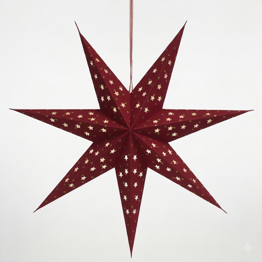 Lampada Stella di carta LED - Rossa