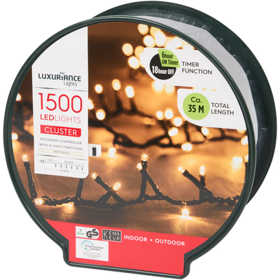 Luci Natalizie a LED L - Catena da 1500 Luci Bianco Caldo