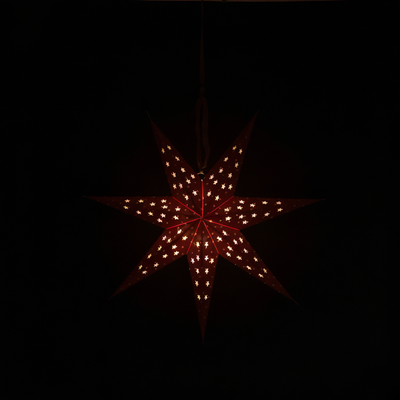 Lampada Stella di carta LED - Rossa
