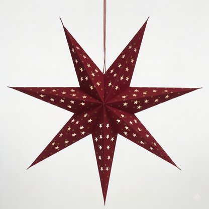Lampada Stella di carta LED - Rossa