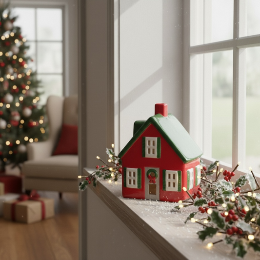 Casetta decorativa con luce LED - Rossa