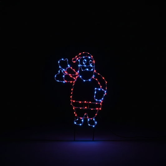 Sagoma Natalizia Luminosa Animata - Babbo Natale